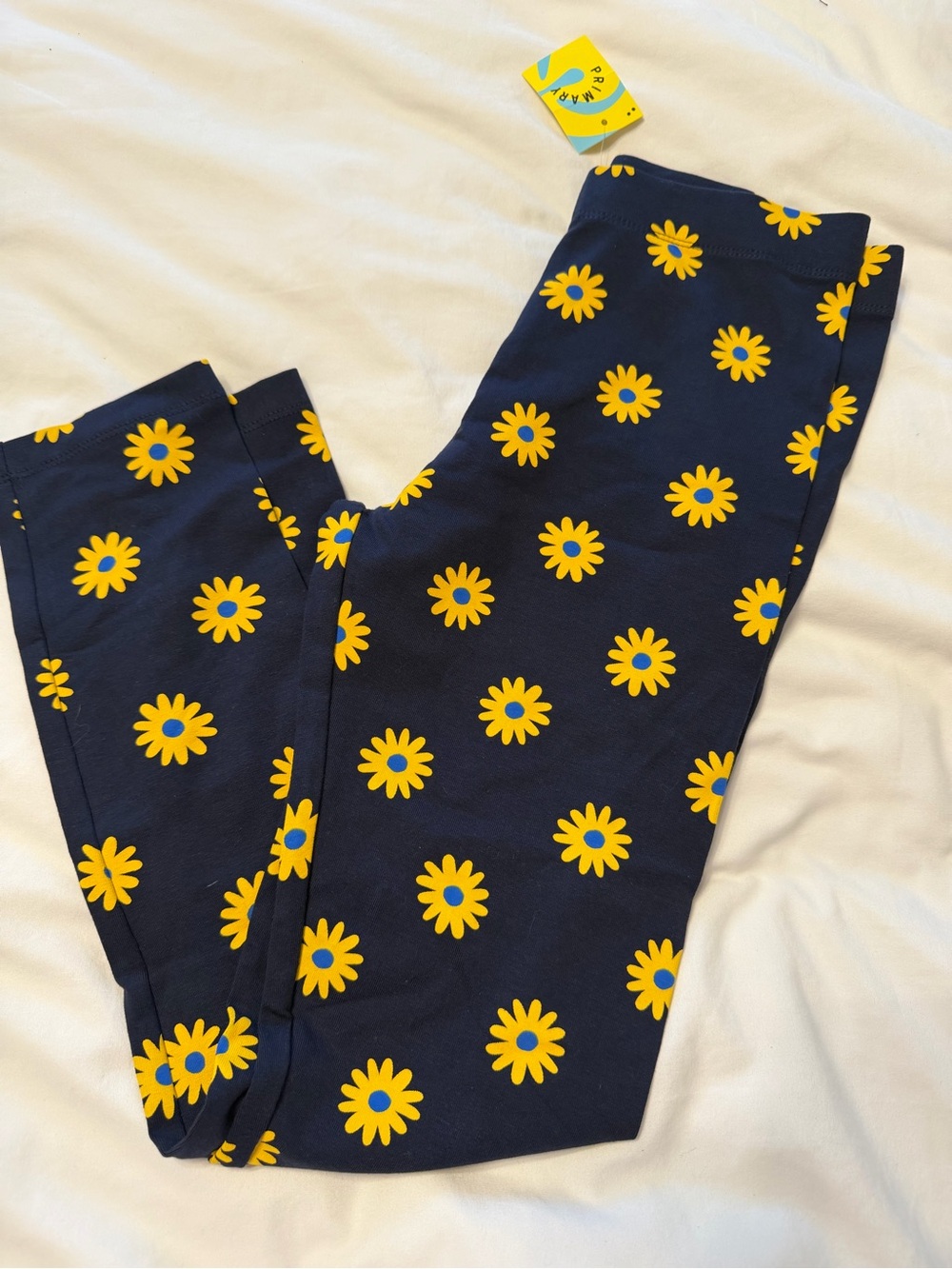 NWT Primary Navy Leggings with Yellow Daisy Print